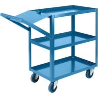 Order Picking Carts, 36" H x 18" W x 46" D, 3 Shelves, 1200 lbs. Capacity Action Paper