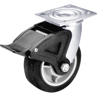 Total Locking Caster, Swivel with Brake, 6" (152.4 mm), Rubber, 450 lbs. (204 kg.) MD777 | Action Paper