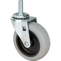 Stem Caster, Swivel, 3" (76 mm) Dia., 80 lbs. (36 kg.) Capacity Action Paper