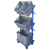 Stock Cart, Steel, 30-11/16" W x 19-1/4" D, 3 Shelves, 300 lbs. Capacity Action Paper