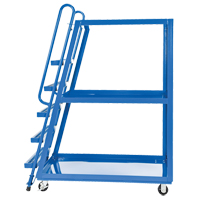 Stock Picking Cart, Steel, 27-7/8" W x 56-1/8" D, 3 Shelves, 1000 lbs. Capacity Action Paper