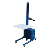 Quick Lift Platform Stacker, Electric Operated, 175 lbs. Capacity, 57" Max Lift Action Paper