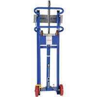 Hydra Lift Platform Stacker, Foot Pump Operated, 750 lbs. Capacity, 52" Max Lift Action Paper