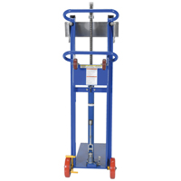 Hydra Lift Platform Stacker, Foot Pump Operated, 750 lbs. Capacity, 52" Max Lift Action Paper