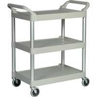 Light-Duty Utility Cart, 3 Tiers, 19" x 38" x 34", 200 lbs. Capacity Action Paper