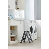 Folding Step Stool, 2 Steps, 19-1/2" x 20-1/2" x 22-3/4" High Action Paper