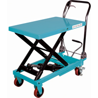 Heavy-Duty Hydraulic Scissor Lift Table, 32" L x 19-3/4" W, Steel, 1100 lbs. Capacity Action Paper
