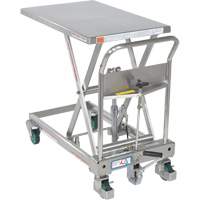 Hydraulic Scissor Lift Table, 31-1/2" L x 19-1/2" W, Stainless Steel, 550 lbs. Capacity Action Paper