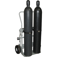 Four-Wheel Cylinder Hand Trucks, Pneumatic Wheels, 28" W x 6" L Base, 1000 lbs. Action Paper