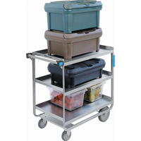 Chariots robustes &agrave; ch&acirc;ssis en U, 3 Tiers, 19" la x 34-1/2" h x 33" p, Capacit&eacute; 700 lb Action Paper