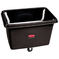 Chariot conteneur avec plateforme sur ressorts, Poly&eacute;thyl&egrave;ne, 44-1/16" lo x 31" la x 32-1/2" h, Volume 14 pi³, Capacit&eacute; 500 lb Action Paper