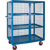 Wire Mesh Truck, 3 Tiers, 51" L x 32" W x 62.5" H, 2400 lbs. Cap. Action Paper