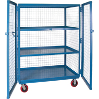 Wire Mesh Truck, 3 Tiers, 51" L x 32" W x 62.5" H, 2400 lbs. Cap. Action Paper