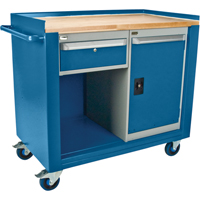Industrial Duty Mobile Service Workbenches, Wood Surface Action Paper