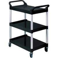 Service Cart, 3 Tiers, 19" x 38" x 34", 200 lbs. Capacity Action Paper