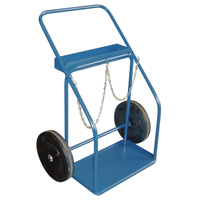 Gas Cylinder Carts, Rubber Wheels, 13" W x 25" L Base, 1000 lbs. Action Paper