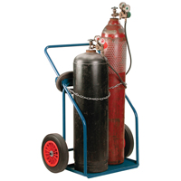 Gas Cylinder Carts, Rubber Wheels, 13" W x 25" L Base, 1000 lbs. Action Paper