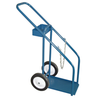 Gas Cylinder Carts, Semi-Pneumatic Wheels, 12" W x 16" L Base, 1000 lbs. Action Paper