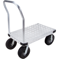 Aluminum Platform Truck, 24" W x 36" L, 1600 lbs. Cap., Pneumatic Wheels Action Paper