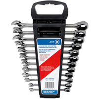 Jeu de cl&eacute;s mixtes m&eacute;triques &agrave; rochet &agrave; motif long 12 mcx, Poign&eacute;e Ordinaire Action Paper