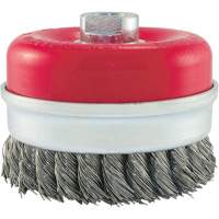 Knot Banded Cup Brush, 4" Dia. x 5/8"-11 Arbor Action Paper