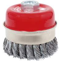 CKB3201T High Performance Knot Banded Cup Brush, 3-1/2" Dia. x 5/8"-11 Arbor Action Paper