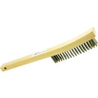 Brosse m&eacute;tallique &agrave; poils longs &agrave; quatre rang&eacute;es et manche long 4LHSS, Acier inoxydable, 4 x 19 rangs de fils, Longueur 13-3/4" Action Paper
