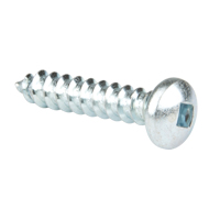 Tapping Screw Pan Head, #14 x 1-1/4" L, Zinc Plated Action Paper