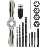 Tap and Die Set with Hex-Lok 2-in-1 Handle, 15 Pieces Action Paper