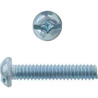 Round Square/Slot HD Machine Screws, #6 x 3" L, Zinc Plated Action Paper