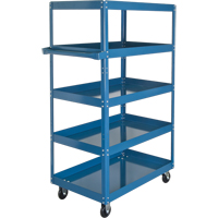 Shelf Carts , 5 Tiers, 18" W x 61" H x 30" D, 900 lbs. Capacity Action Paper