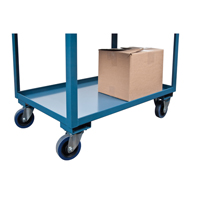Chariots de service &agrave; bordure profonde, 2 Tiers, 24" la x 47" h x 36" p, Capacit&eacute; 1200 lb Action Paper