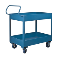 Chariots de service &agrave; bordure profonde, 2 Tiers, 24" la x 47" h x 36" p, Capacit&eacute; 1200 lb Action Paper