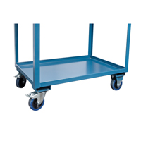 Chariots de service mobiles, 2 Tiers, 24" la x 57" h x 40" p, Capacit&eacute; 1200 lb Action Paper
