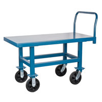 Elevated Platform Trucks, 48" L x 24" W, 2000 lbs. Capacity, Nylon Casters Action Paper