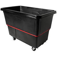 Chariot utilitaire &agrave; usage intensif, Plastique recycl&eacute; noir, 59"/34-5/8" lo x 34"/59-1/64" la x 42-1/16"/42-7/8" h, Volume 27 pi³, Capacit&eacute; 1200 lb Action Paper