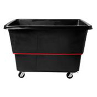 Chariot utilitaire &agrave; usage intensif, Plastique recycl&eacute; noir, 59"/34-5/8" lo x 34"/59-1/64" la x 42-1/16"/42-7/8" h, Volume 27 pi³, Capacit&eacute; 1200 lb Action Paper