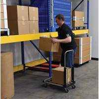 Fold-Up Platform Truck, Stainless Steel, 300 lbs., 28" L x 16" W, 33-1/2" High Action Paper