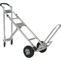 Three-Position Spartan III Convertible Hand Truck, Aluminum, 750 lbs. Capacity Action Paper