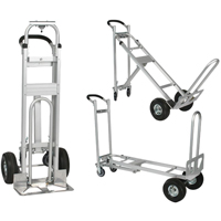 Three-Position Spartan III Convertible Hand Truck, Aluminum, 750 lbs. Capacity Action Paper