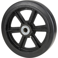 Mold-On Rubber Wheels, 8" (203.2 mm) Dia. x 2" (50.8 mm) W, 600 lbs. (272.155 kg.) Capacity Action Paper