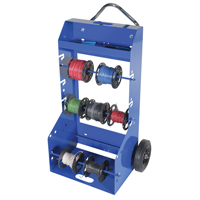 Portable Wire Reel Caddy, Steel, 4 Rod, 29" W x 47-5/16" H x 21-7/8" D, 300 lbs. Capacity Action Paper