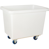 Tapered Wall Box Truck, White Polyethylene, 33" L x 20" W x 29" H, 7 cu. ft. Volume, 600 lbs. Capacity Action Paper