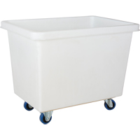 Tapered Wall Box Truck, White Polyethylene, 39" L x 27" W x 31" H, 12 cu. ft. Volume, 600 lbs. Capacity Action Paper
