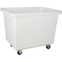 Tapered Wall Box Truck, White Polyethylene, 43" L x 30" W x 34" H, 16 cu. ft. Volume, 600 lbs. Capacity Action Paper