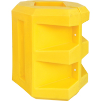 Short Column Protector, 6" x 6" Inside Opening, 24" L x 24" W x 24" H, Yellow Action Paper