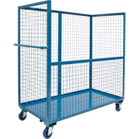 Chariot grillag&eacute; pour transport , Acier, 24" x 55" x 36", Capacit&eacute; 1200 lb Action Paper