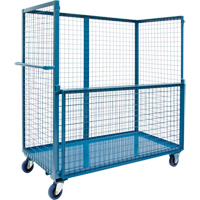 Chariot grillag&eacute; pour transport , Acier, 24" x 55" x 36", Capacit&eacute; 1200 lb Action Paper