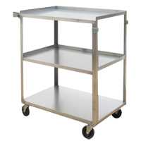 Shelf Carts, 3 Tiers, 17-5/8" W x 33" H x 27-1/8" D, 300 lbs. Capacity MO251 | Action Paper