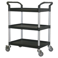 Utility Cart, 3 Tiers, 33-1/2" x 39-3/8" x 19", 300 lbs Capacity Action Paper